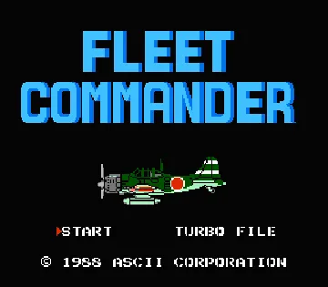 Fleet Commander (Japan) screen shot title